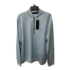 Greyson Golf Siasconset 1/4 Quarter Zip Pullover Sweater L Light Blue NWT
